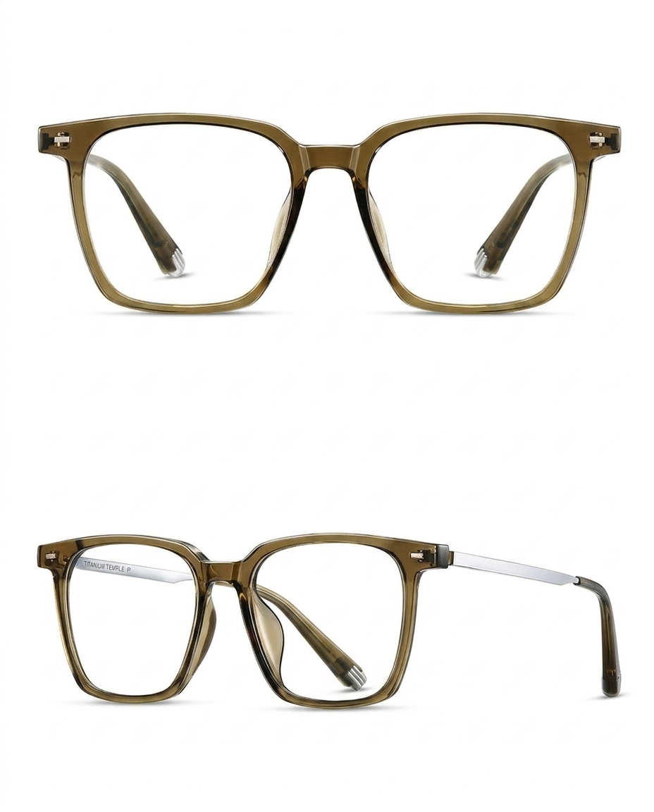 The Intellectual Don: Titanium Geometric Nerd-Style Eyeglasses
