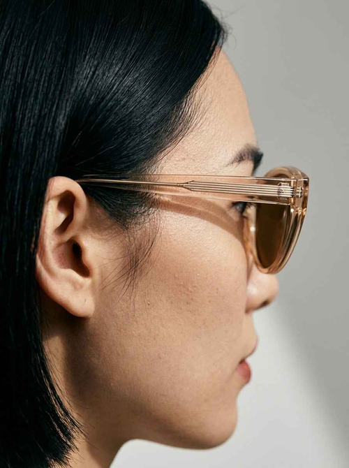 The Alibi Polarized Champagne | Cat-Eye Sunglasses | UV400 TAC Polarized Lenses