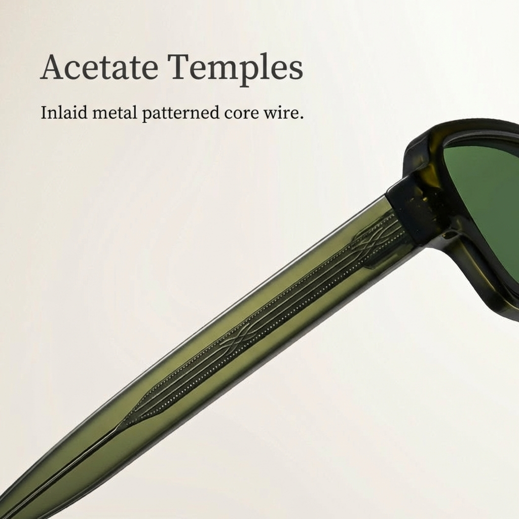 Retro Square Polarized Sunglasses - UV400 Protection, 1.1 TAC High-Definition Lens, Travel & Fashion Sunglasses for Men and Women, MK RetroVibe