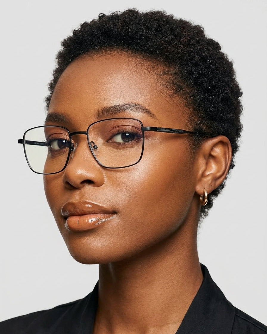 The Attaché - Pure Titanium Square Optical Frame