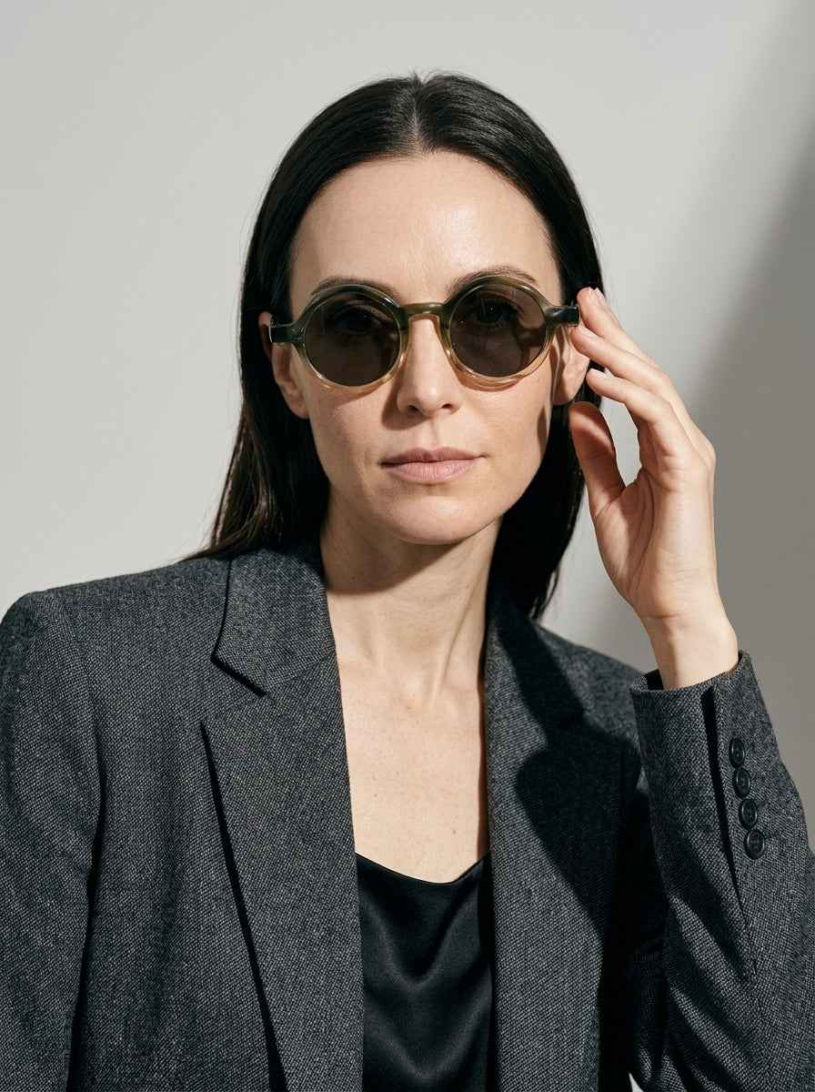 The Index Polarized Verde | Round Sunglasses | UV400 TAC Polarized Gray Lenses