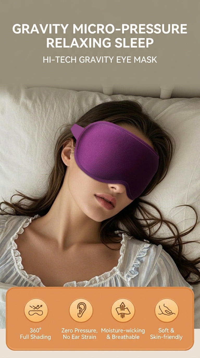 Marie Kiro: 3D Gravity Sovereign -Weighted Sleep Mask, Contoured Memory Foam Blackout Eye Mask