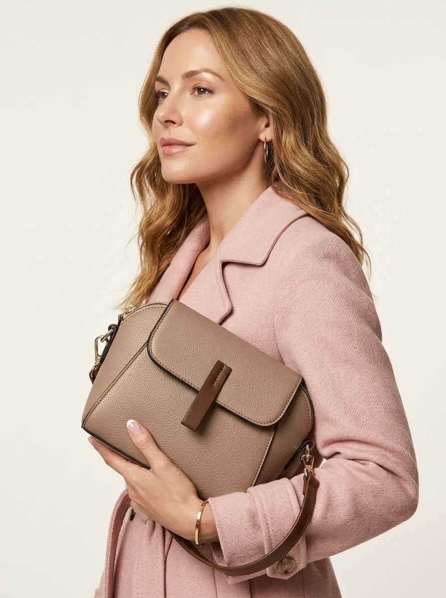 The Dispatch -  Beige Cross Body Bag Small Shoulder Purse