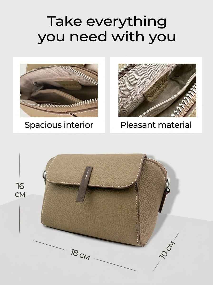 The Dispatch -  Beige Cross Body Bag Small Shoulder Purse