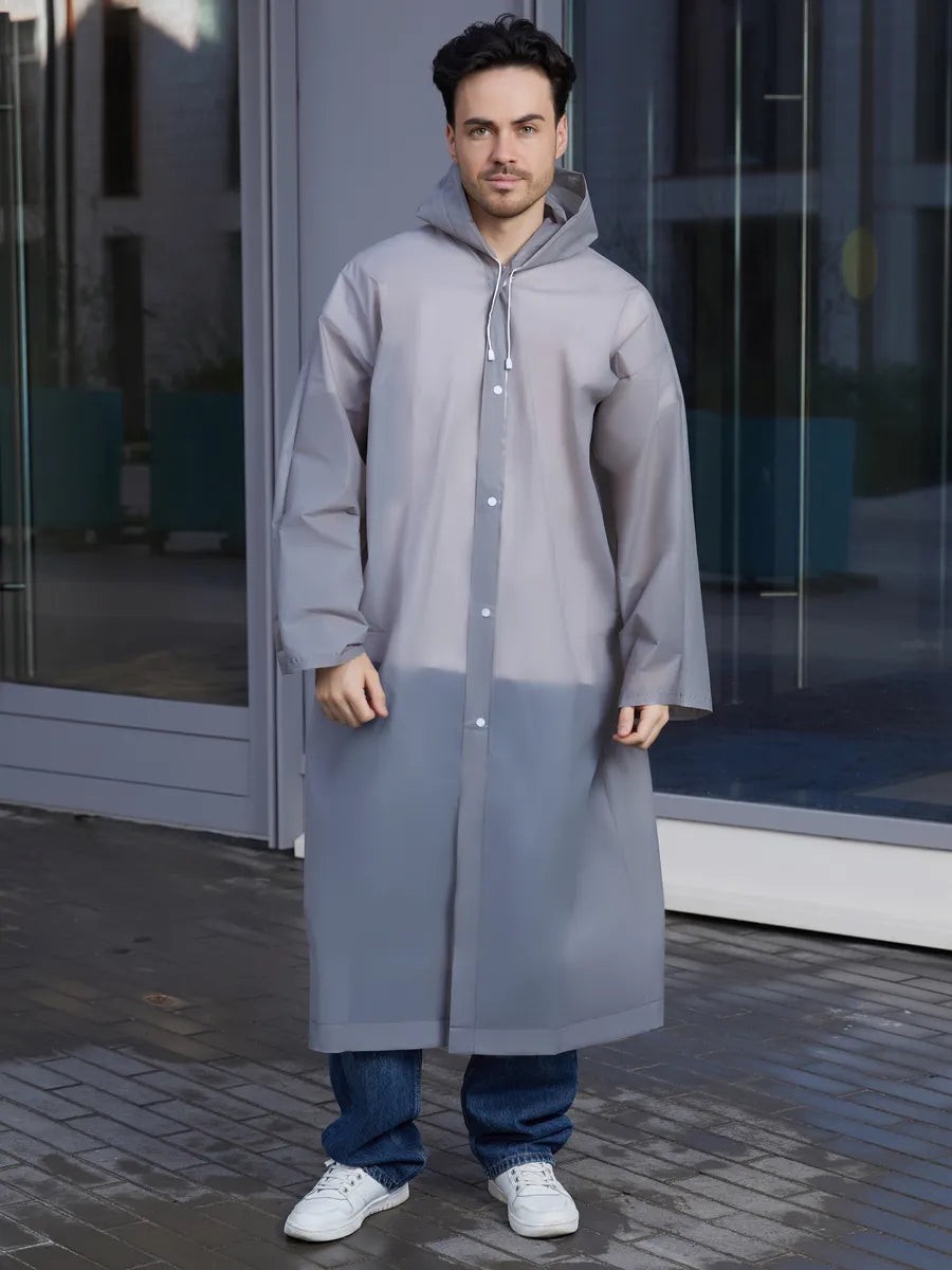 The Backup Plan - EVA Hooded Rain Coat, Gray