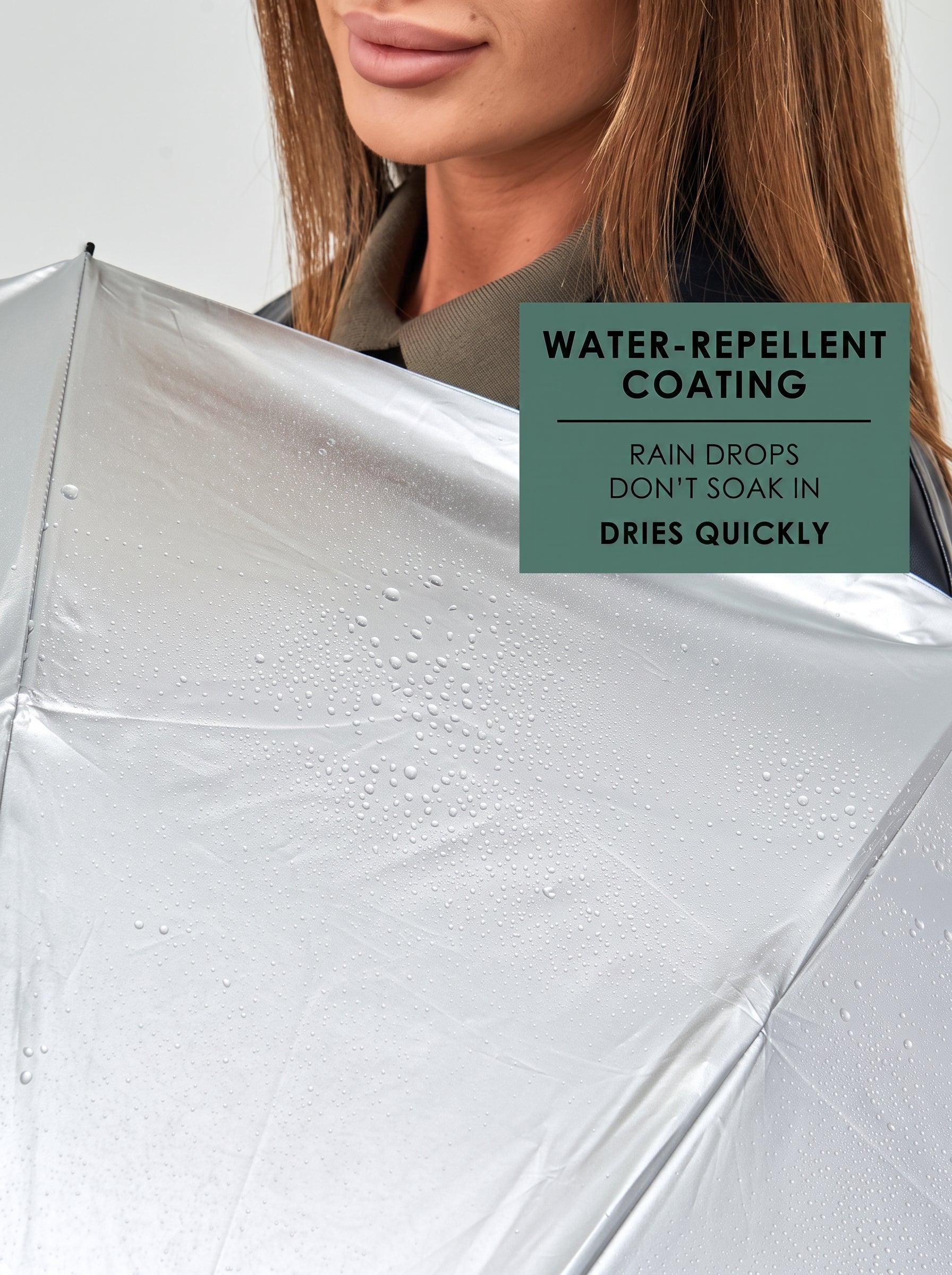 Marie Kiro Canopy Compact UV Umbrella UPF 50+, Moss Green