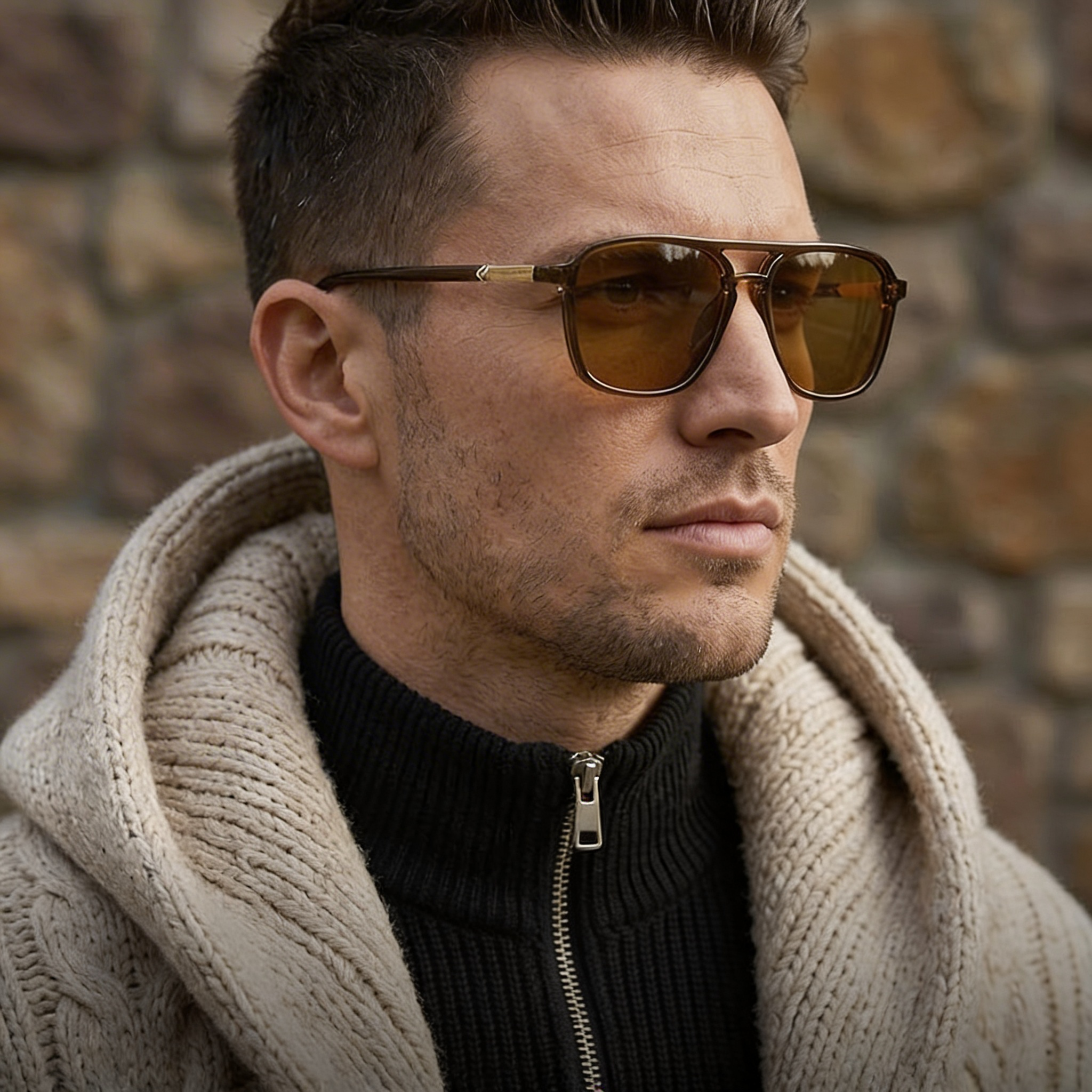 Marie Kiro Unisex Polarized Pilot Sunglasses, Double-Bridge UV400 TAC Lens