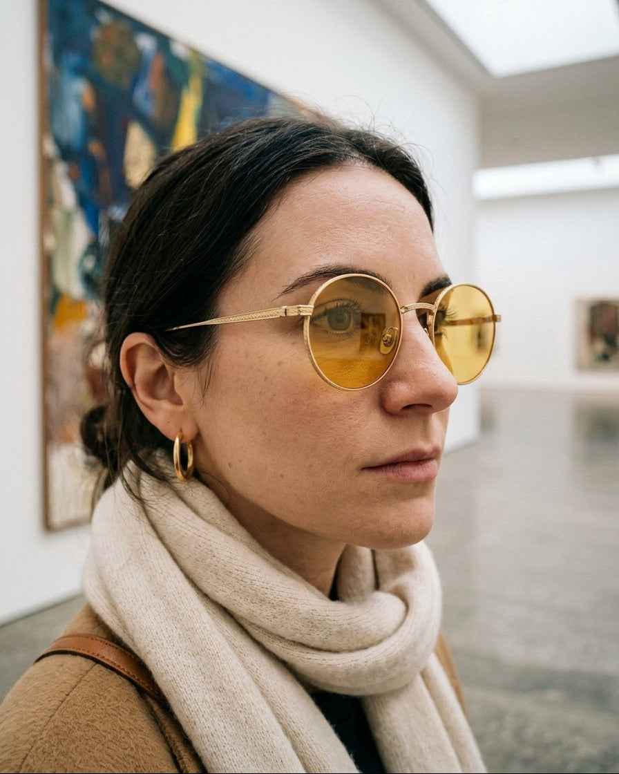 The Archivist  - Round Pure Titanium Sunglasses