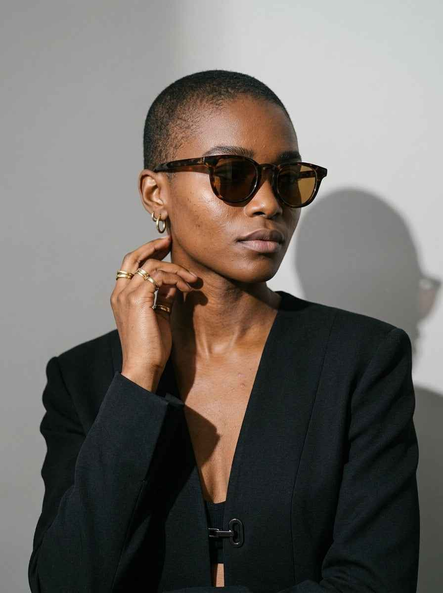The Archivist Polarized Havana | Retro Square Sunglasses | UV400 TAC Polarized Brown Lenses