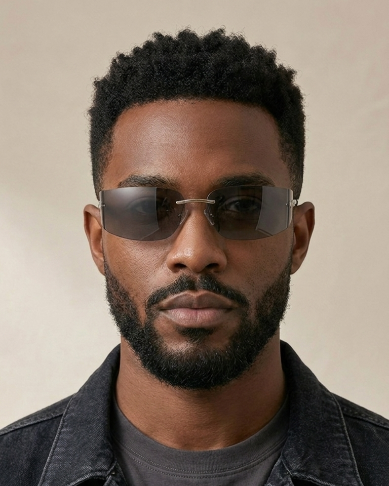 Marie Kiro Obsession: Rimless Polarized Sunglasses, UV400 Ultra-Light 30g Metal Frame