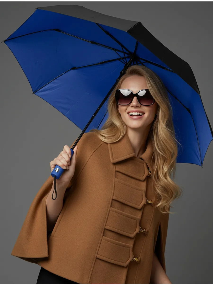 Overstory Large Folding Sun & Rain Umbrella, 125 cm, Automatic Open & Close