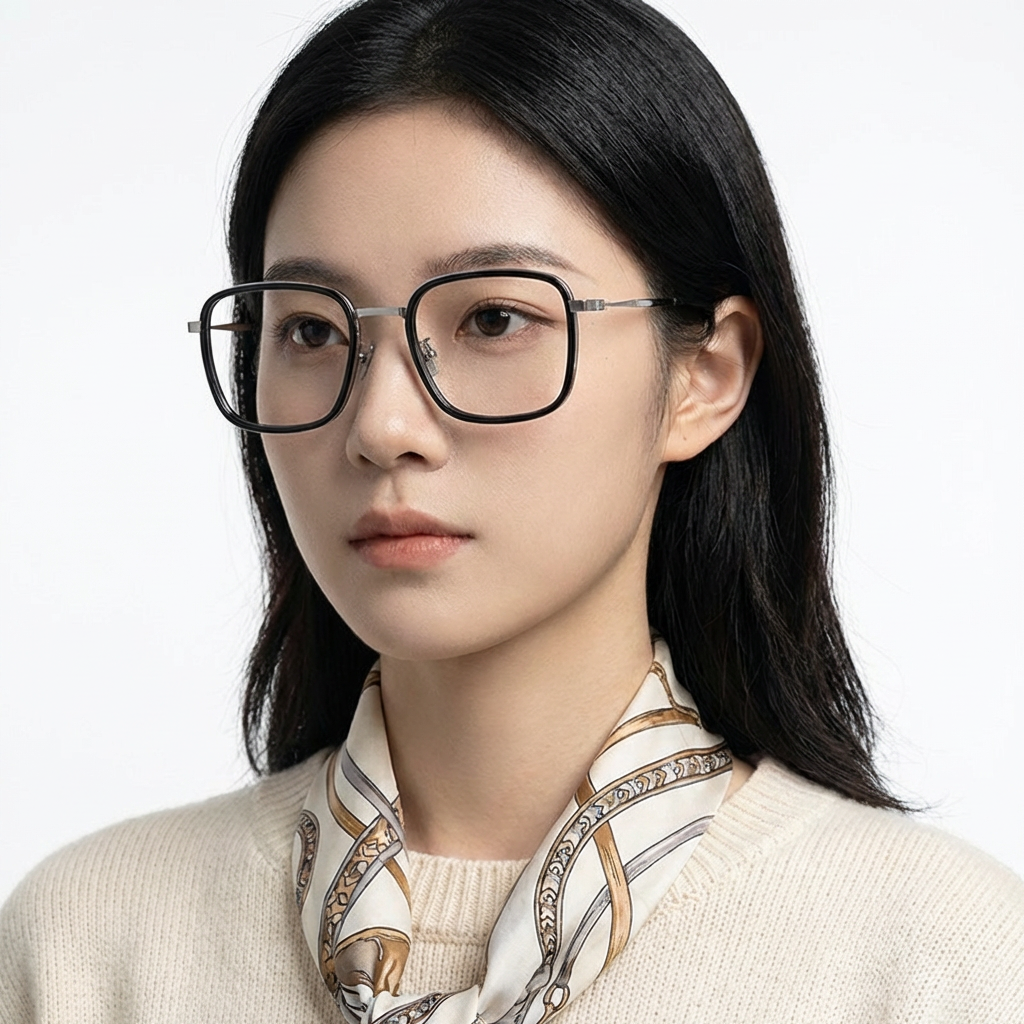Polygonal Retro Non-Prescription Frames for Urban Explorers - Marie Kiro