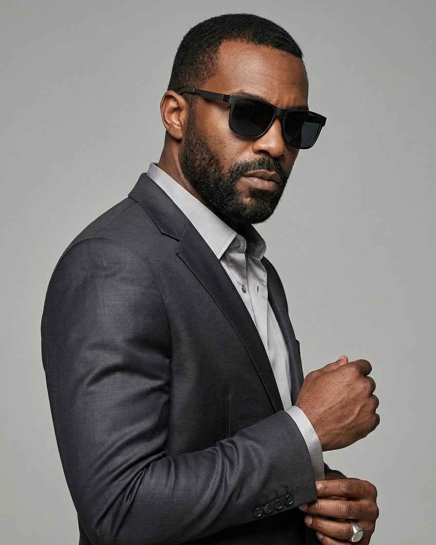 Marie Kiro: The Magnate - Ultra-Light Beta Titanium Polarized Square Sunglasses