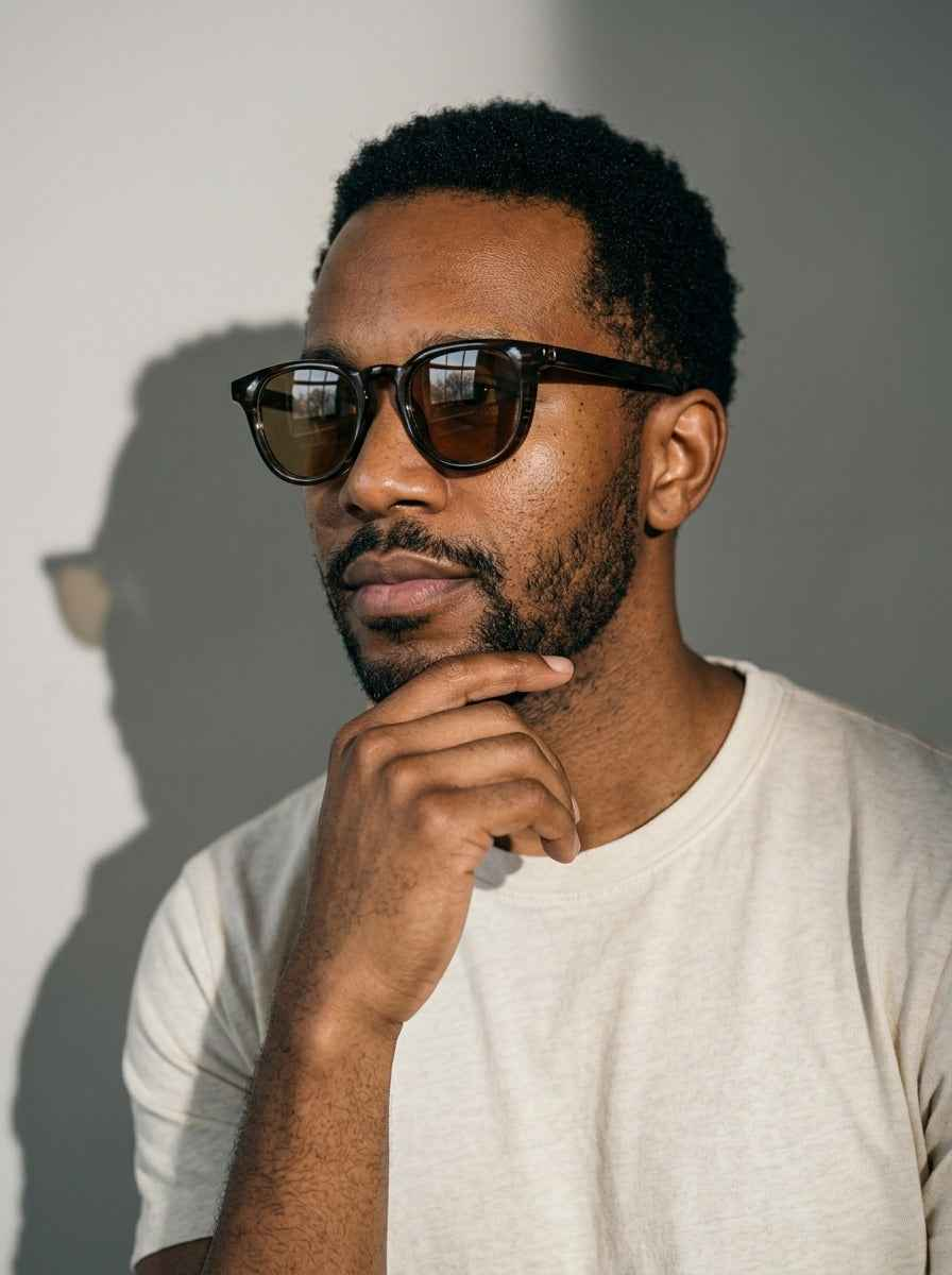 The Archivist Polarized Sienna | Retro Square Sunglasses | UV400 TAC Polarized Brown Lenses