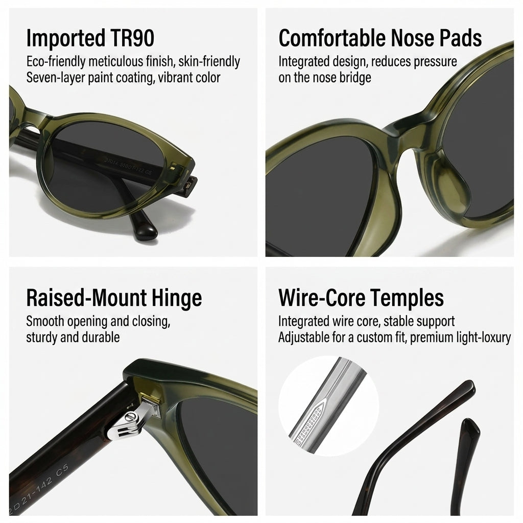Alibi Polarized Amber | Cat-Eye Sunglasses | UV400 TAC Polarized Lenses