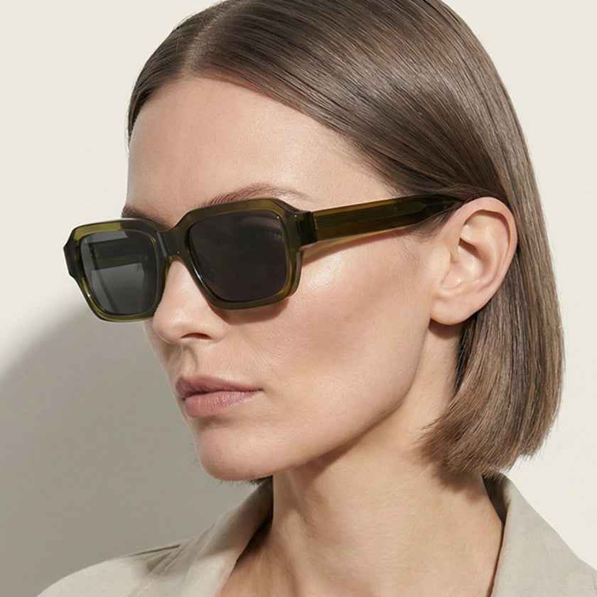 The MK-Monument |  Square Sunglasses - Apex-Clarity HD Polarized - Hand-Finished Oversized Italian Acetate