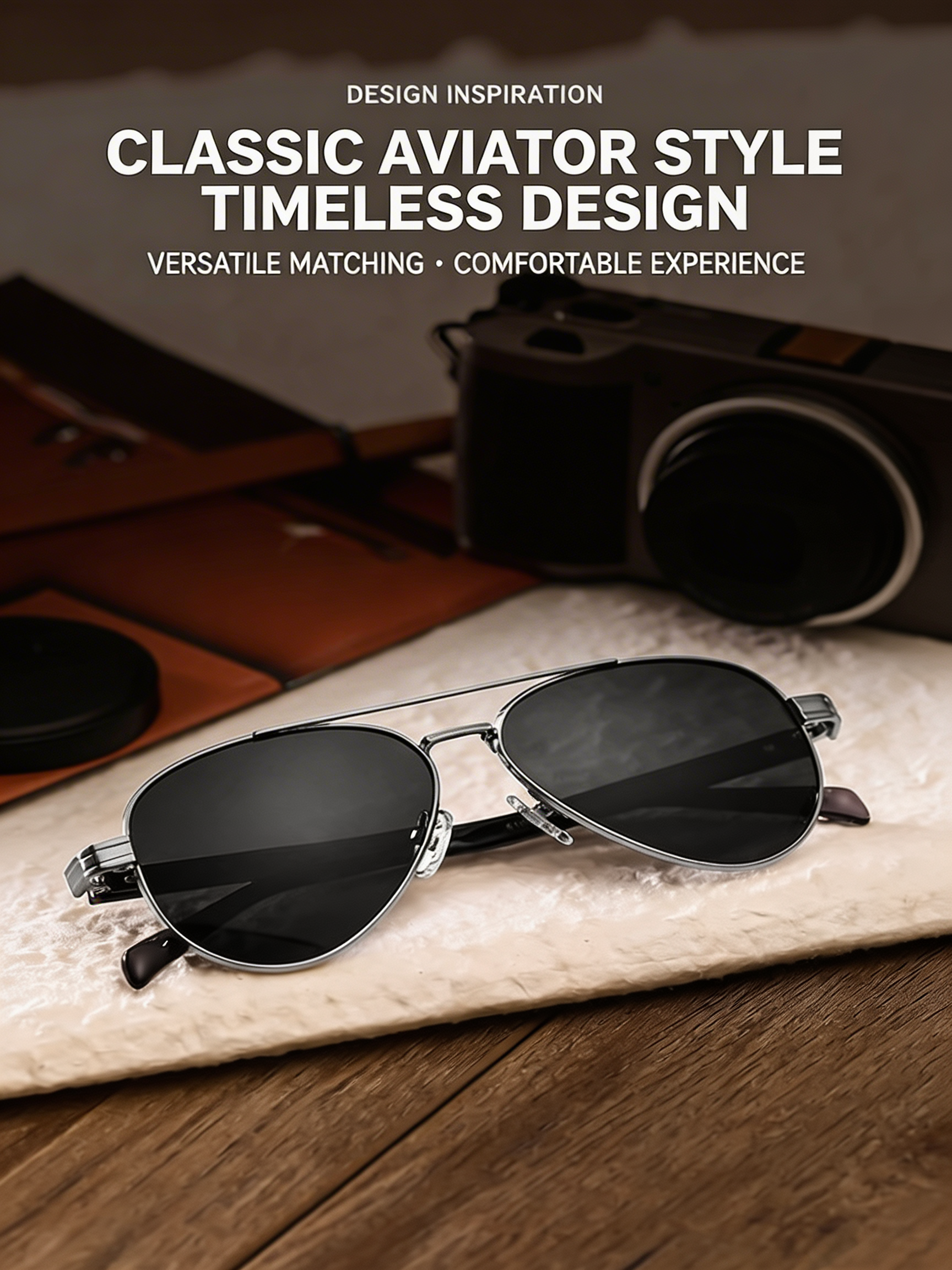 Classic Polarized Aviator Sunglasses - UV400 Protection, Retro Metal Frame, HD TAC Lens for Driving & Fishing