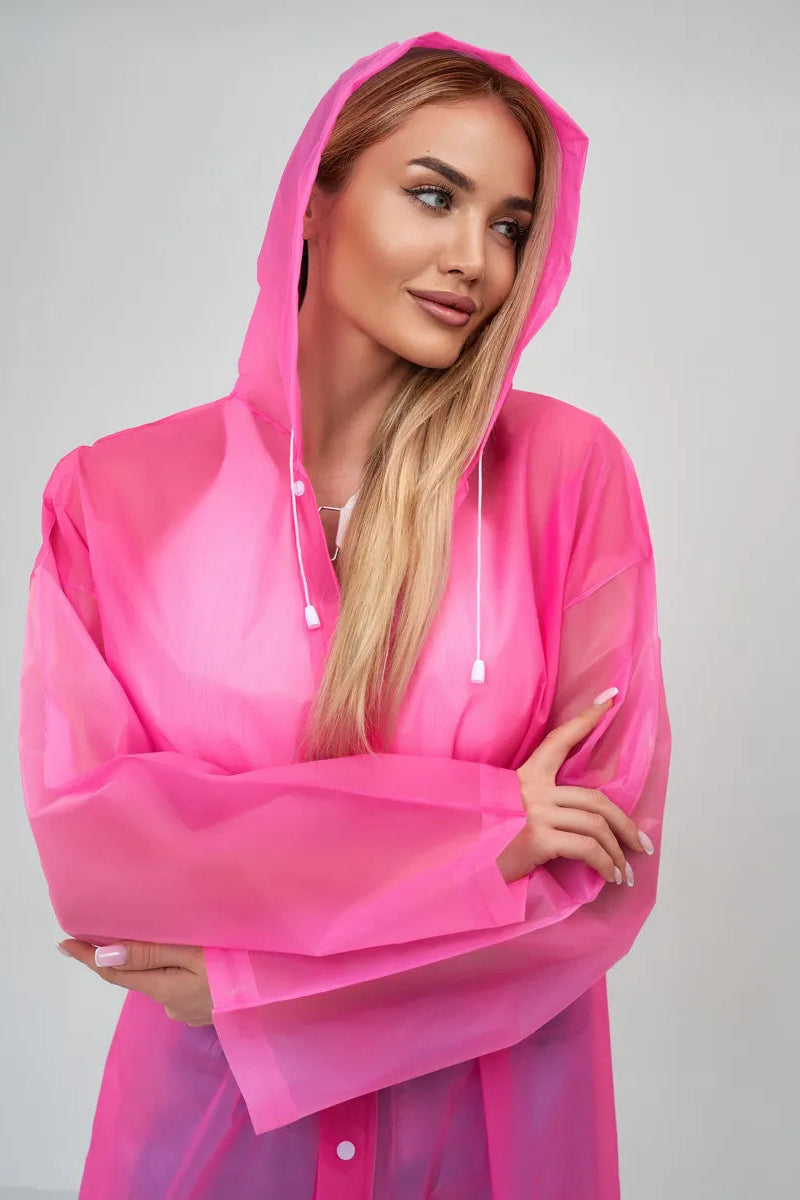 The Backup Plan - EVA Hooded Rain Coat, Pink