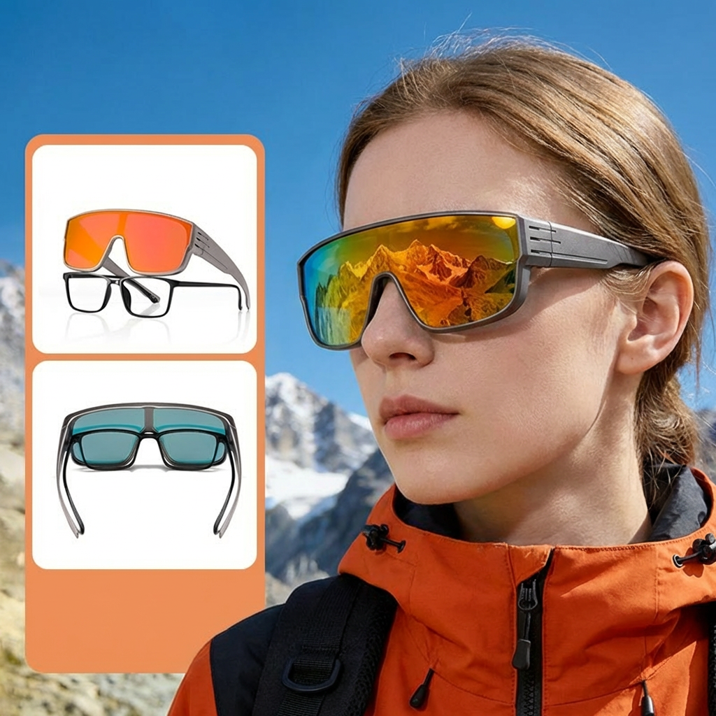 55mm Tinted Polarized Fit Over Glasses Sunglasses for Explorers - Cuts Water Glare - Marie Kiro