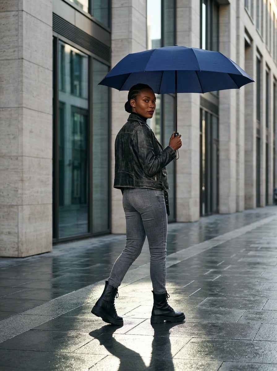 The Keep - Blue | 10-Rib Automatic Compact Travel Umbrella