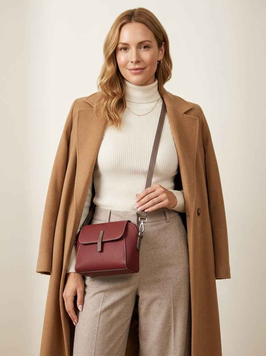 The Dispatch -  Red Cross Body Bag Small Shoulder Purse