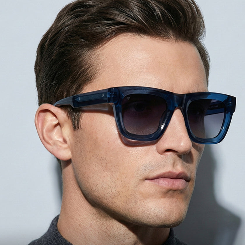 The MK-Abyssal Square  | Sunglasses - Apex-Clarity HD Polarized - Hand-Finished Sculpted Acetate