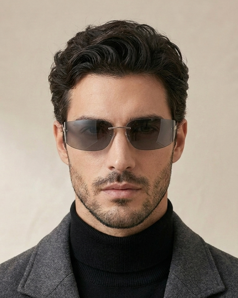 Marie Kiro Obsession: Rimless Polarized Sunglasses, UV400 Ultra-Light 30g Metal Frame