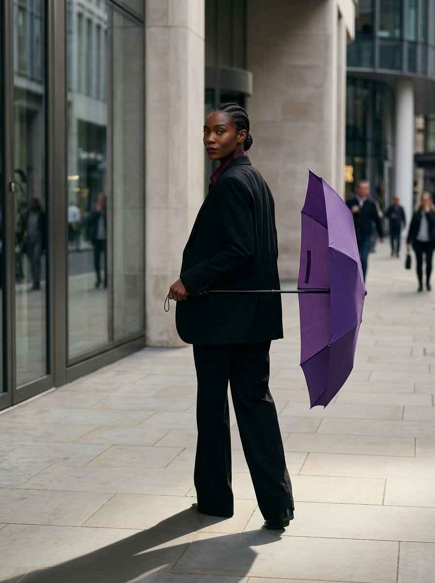 The Keep - Purple | 10-Rib Automatic Compact Travel Umbrella