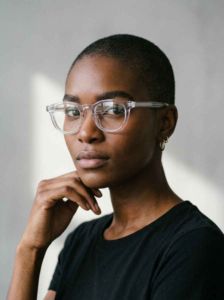 The Archivist Crystal | Blue Light Optical Frames | TR90 Retro Square Eyeglasses