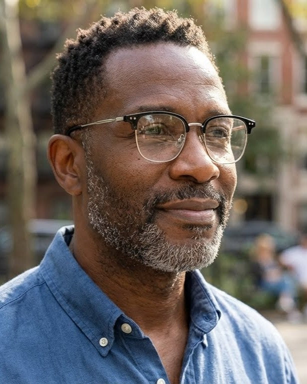 Semi-Rimless Glasses  Anti-Blue Light Browline Frames. Ultra-Lightweight Retro Eyewear for Men & Women (Prescription Ready)