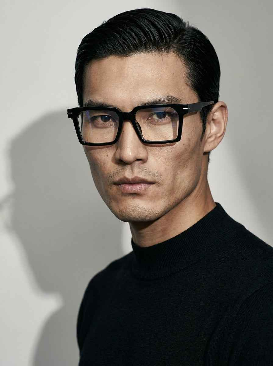 The Facade | Black, Blue Light Optical Frames | Square Glasses | TR90 Frame