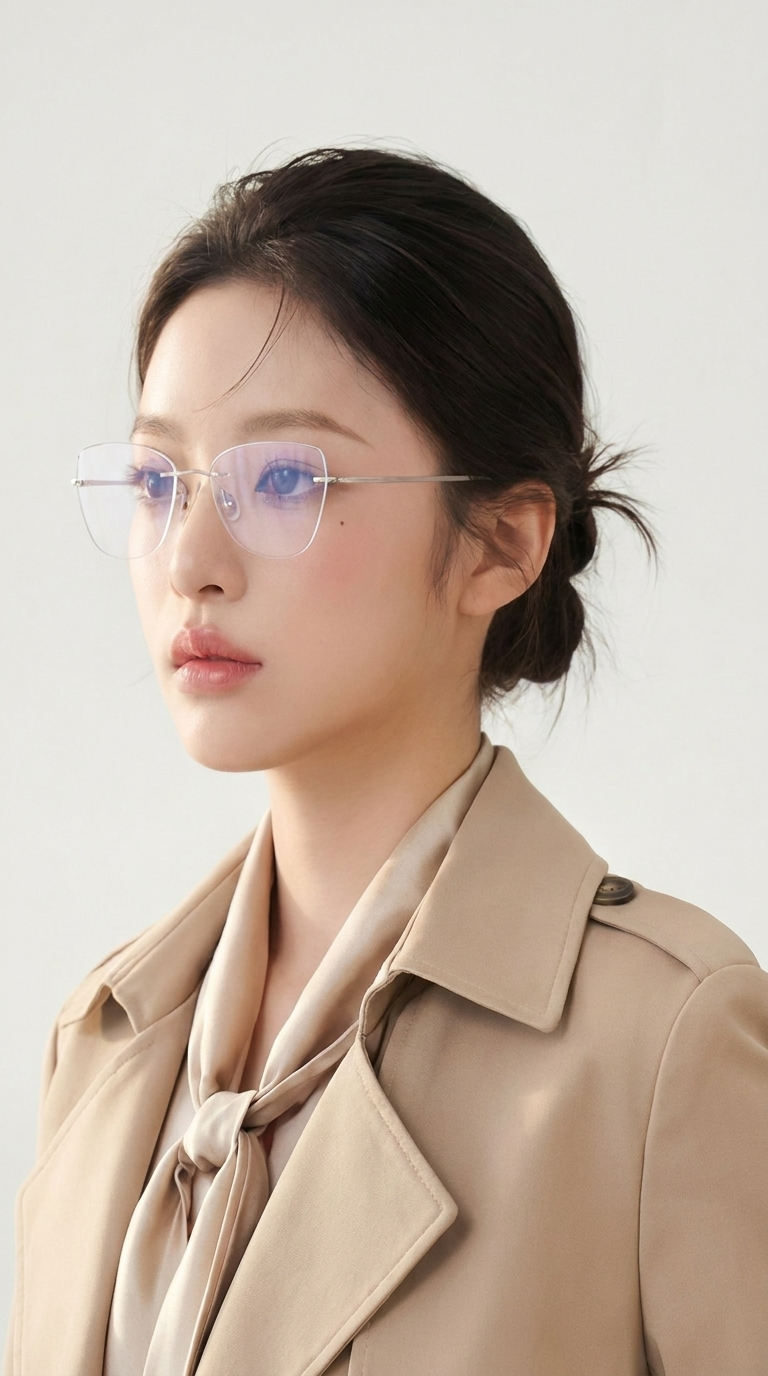 Ether: Ultra-Lightweight Rimless Titanium Eyeglass Frames