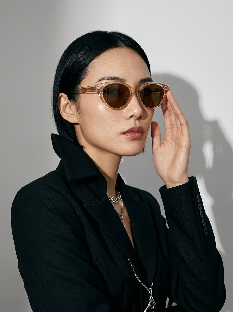 The Alibi Polarized Champagne | Cat-Eye Sunglasses | UV400 TAC Polarized Lenses