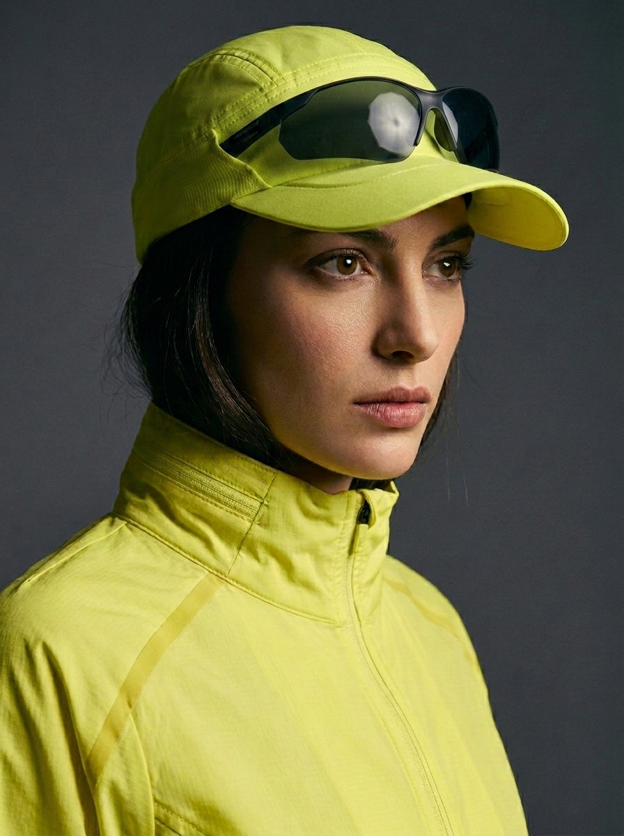 The Relay - Yellow | UPF50+ Quick-Dry Running Cap with Sunglasses Slots