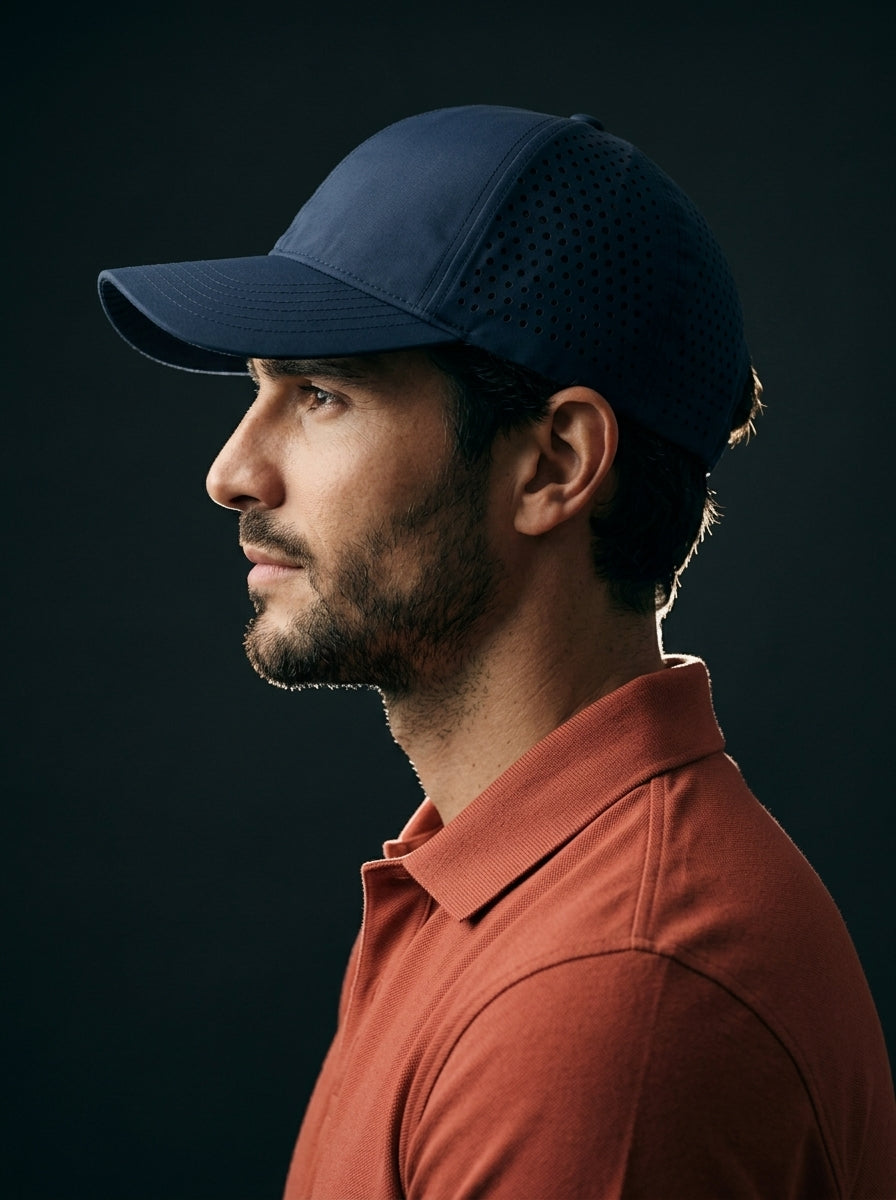 The Traverse - Navy Blue | Water-Repellent Mesh Quick-Dry Baseball Cap