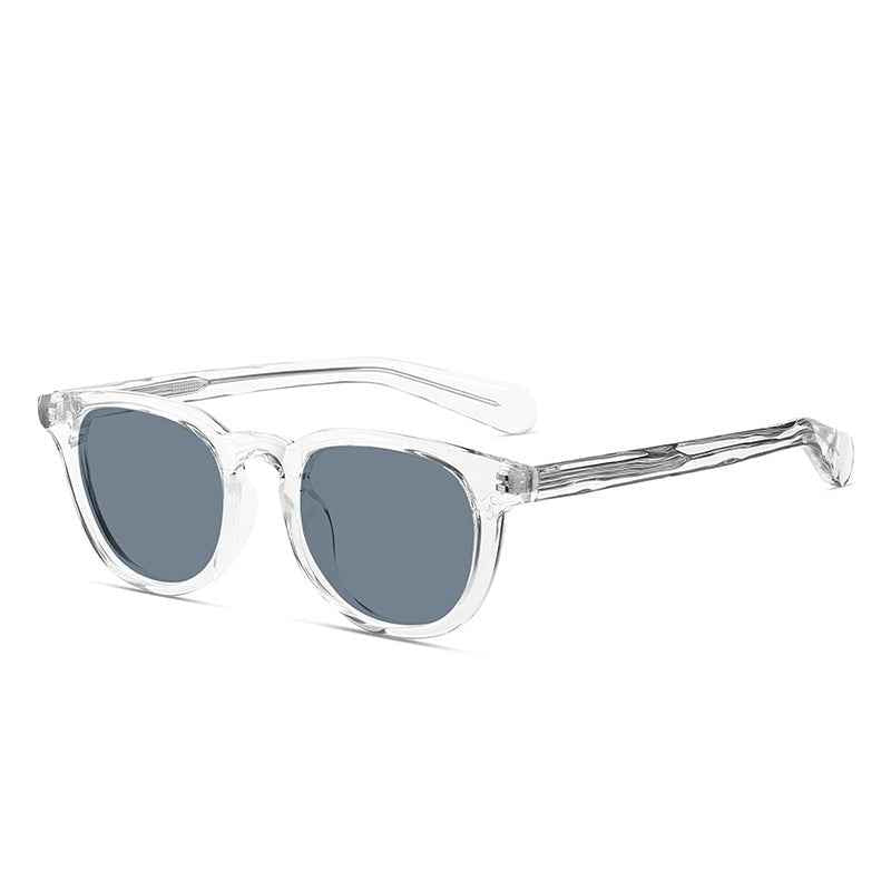 The Archivist Polarized Crystal Blue | Retro Square Sunglasses | UV400 TAC Polarized Blue Lenses