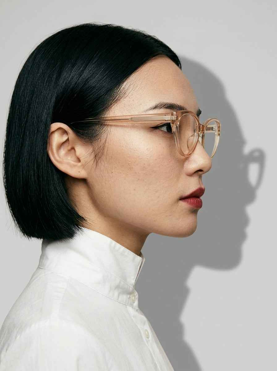 The Alibi | Champagne, Blue Light Optical Frames | Cat-Eye Glasses | TR90 Frame
