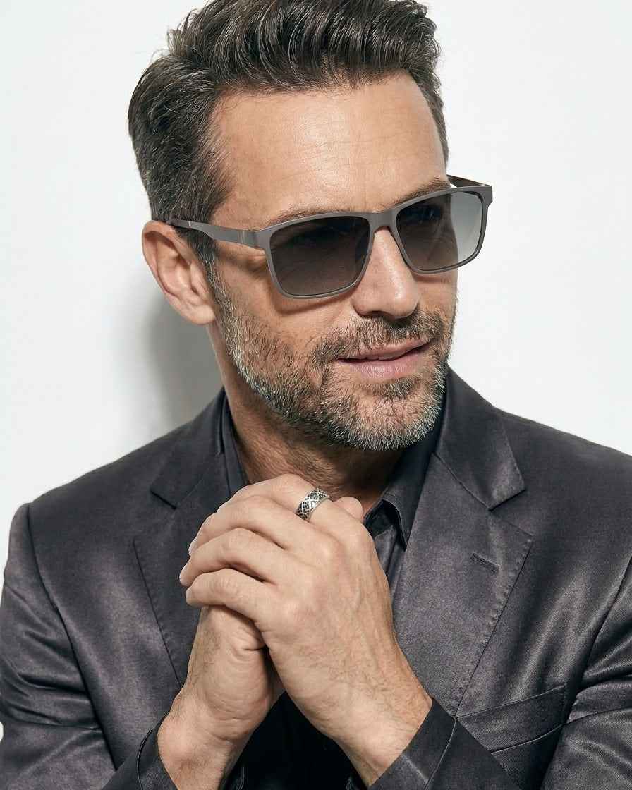 Marie Kiro: The Magnate - Ultra-Light Beta Titanium Polarized Square Sunglasses
