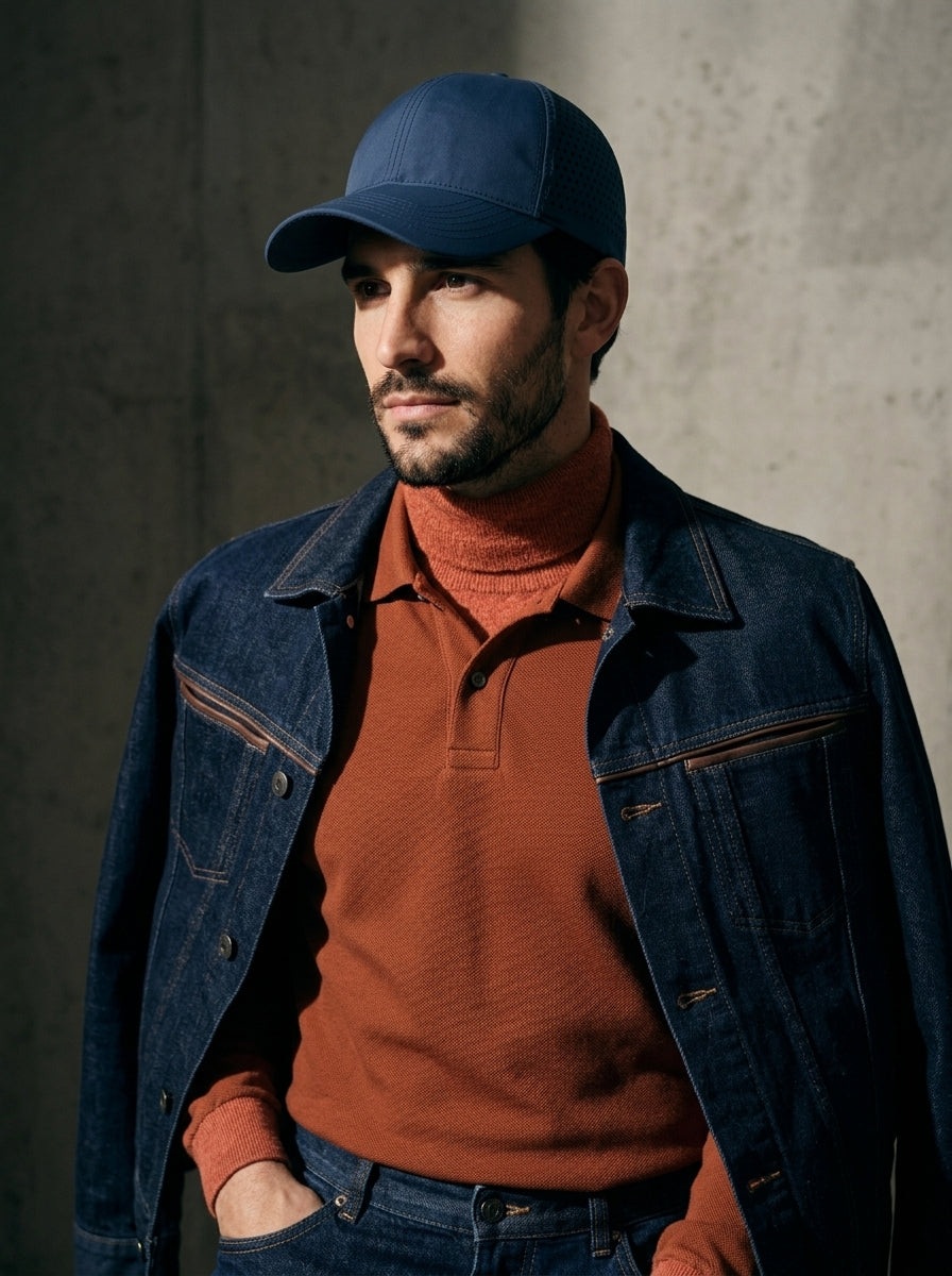 The Traverse - Navy Blue | Water-Repellent Mesh Quick-Dry Baseball Cap