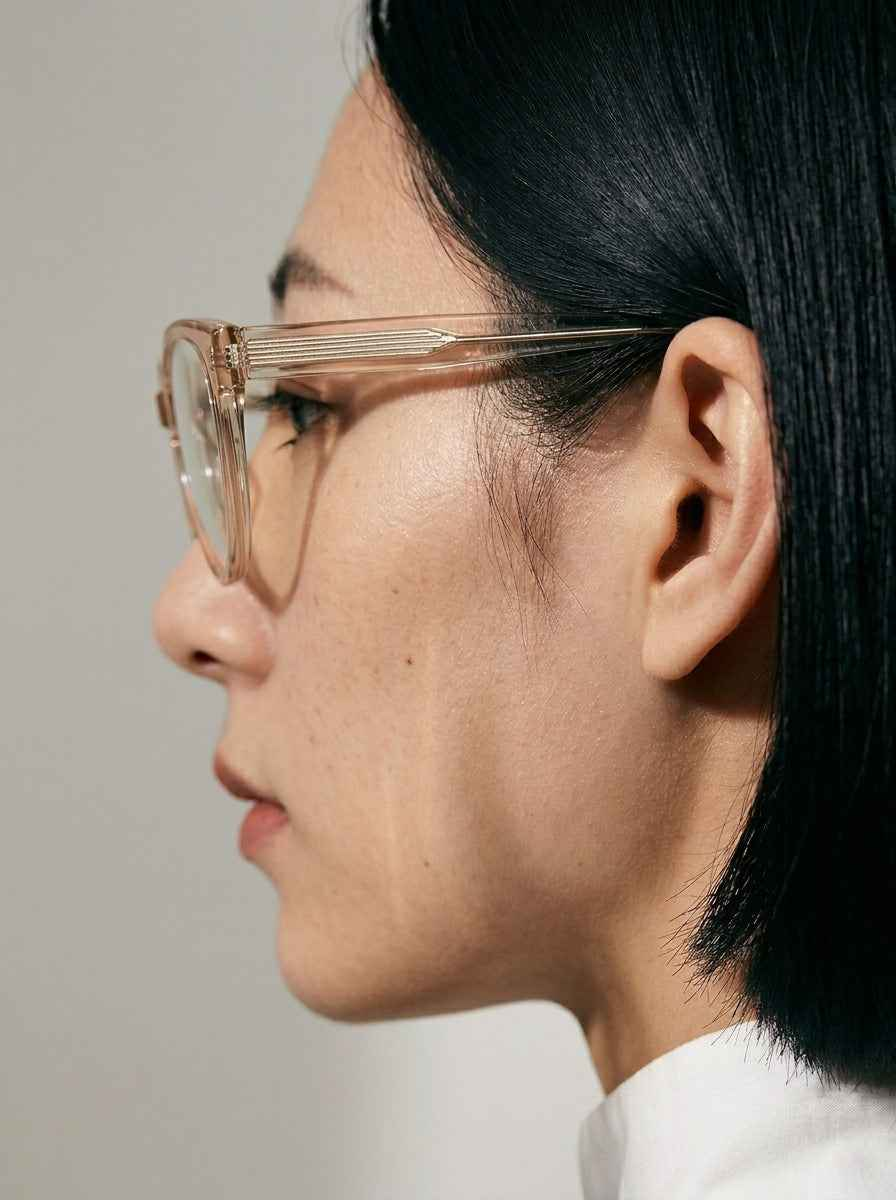 The Alibi | Champagne, Blue Light Optical Frames | Cat-Eye Glasses | TR90 Frame