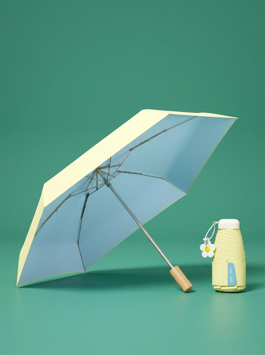 The Pocket Arc  Ultra-Compact UPF 50+ Sun & Rain Umbrella | Yellow