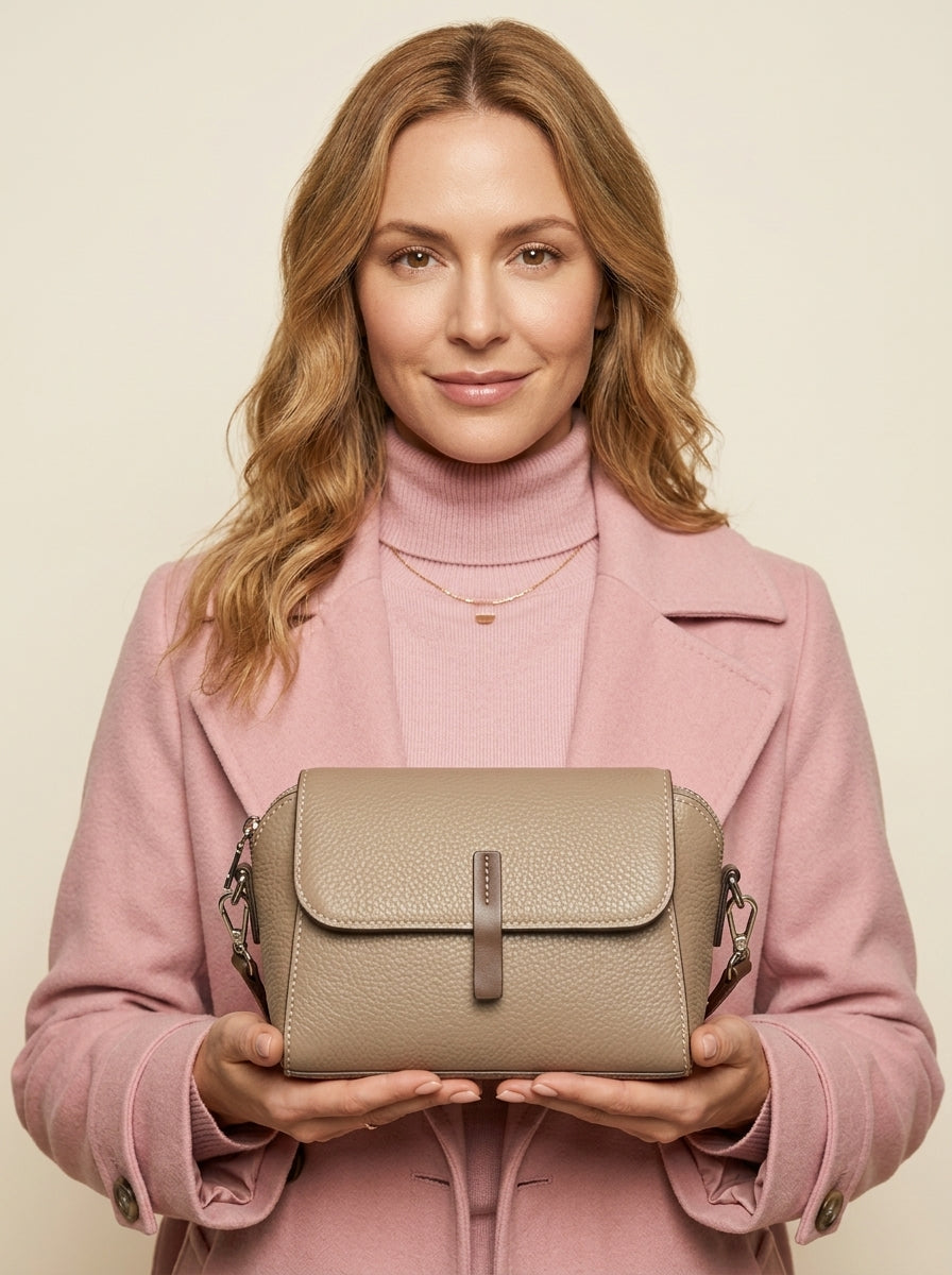 The Dispatch -  Beige Crossbody Bag Small Shoulder Purse