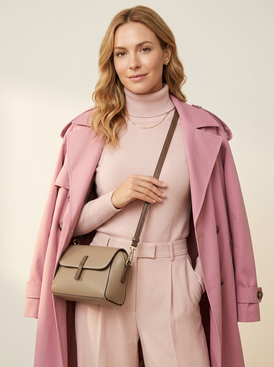 The Dispatch -  Beige Crossbody Bag Small Shoulder Purse