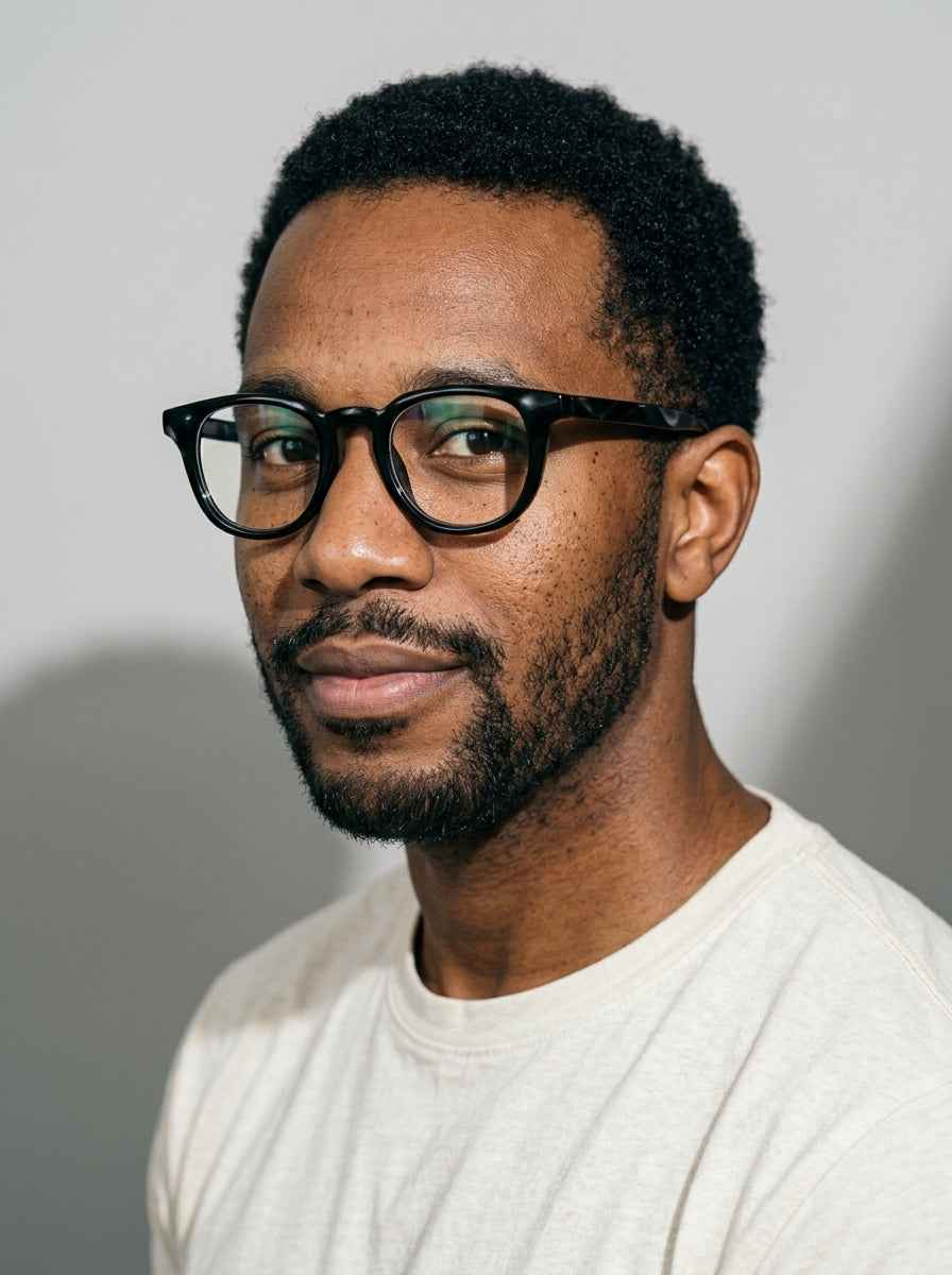 The Archivist Black | Blue Light Optical Frames | TR90 Retro Square Eyeglasses