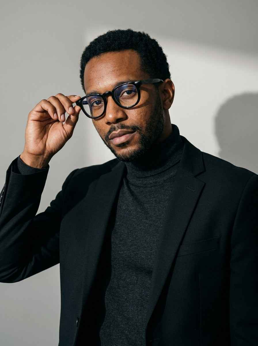 The Archivist Black | Blue Light Optical Frames | TR90 Retro Square Eyeglasses