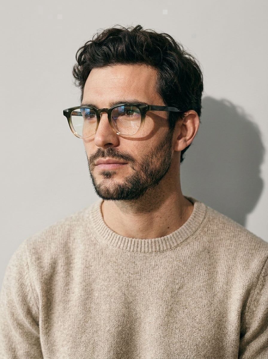 The Archivist  Verde | Blue Light Optical Frames | TR90 Retro Gradient Green Square Eyeglasses