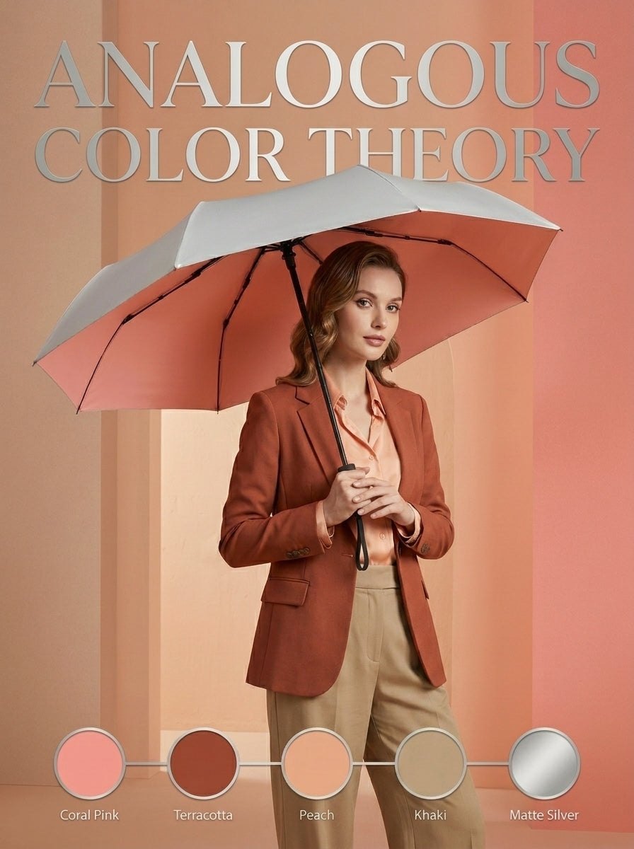 Compact Automatic Umbrella UPF50+ UV Sun & Rain, Tri-Fold — The Canopy, Blush