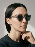 The Archivist Polarized  Transparent Gray | Retro Square Sunglasses | UV400 TAC Polarized Lenses