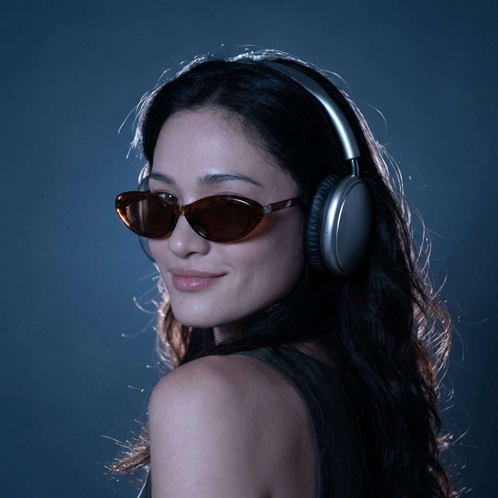 Foldable Polarized Cat Eye Sunglasses Women UV400 Protection  Lightweight TR Frame, 1-Second Fold & Store, Fashion Street Style for Driving Fishing Outdoor, MK-Cateye