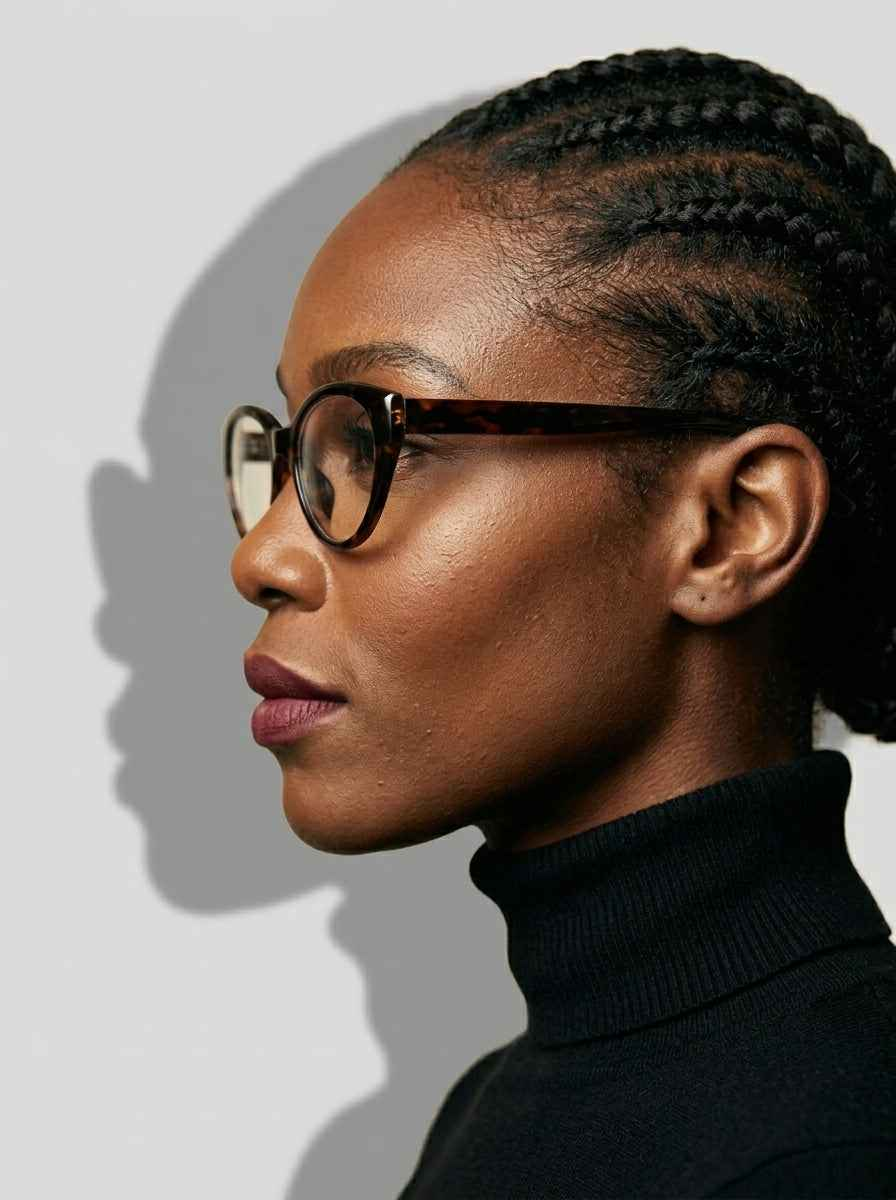The Alibi | Amber, Blue Light Optical Frames | Cat-Eye Glasses | TR90 Frame